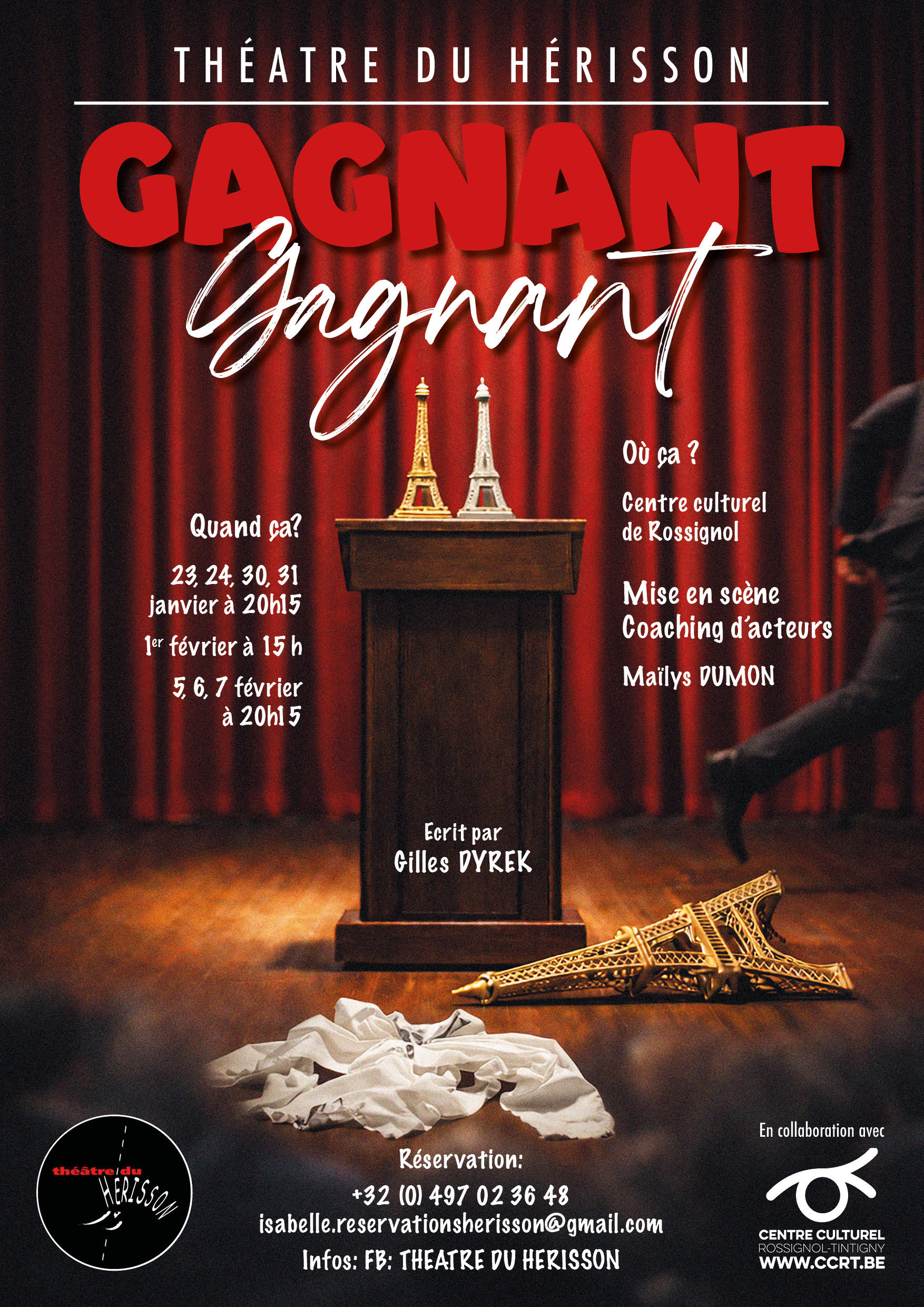 Gagnant Gagnant. Une comédie de Gilles Dyrek par Le THEATRE DU HERISSON